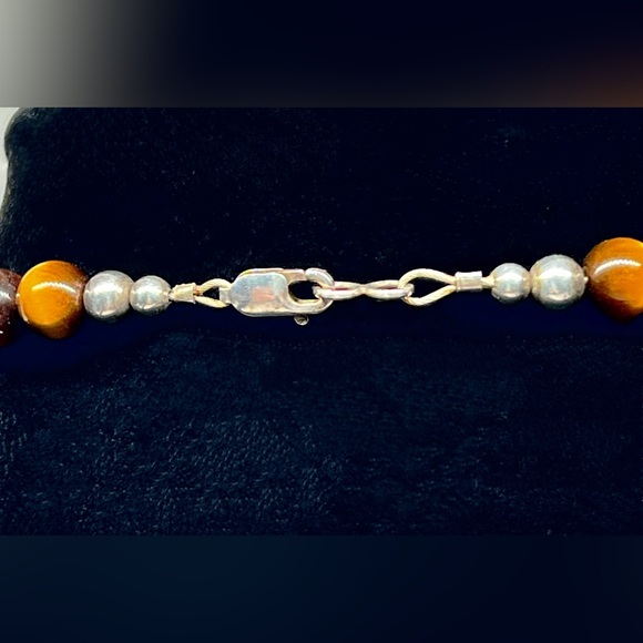 Beaded Tiger’s-Eye/Quartz Pendant Necklace - Picture 5 of 6